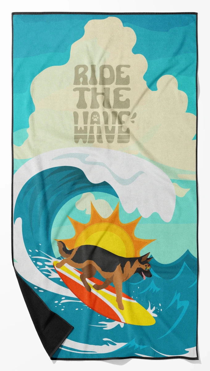 Dog Lover Beach Towel - Premium 60 x 30 in Oversized Surf Towel for, 194030683569/Golden retriever - cream, view 48