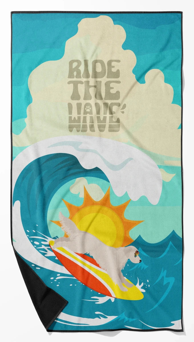 Dog Lover Beach Towel - Premium 60 x 30 in Oversized Surf Towel for, 194030683576/Golden retriever - gold, view 49