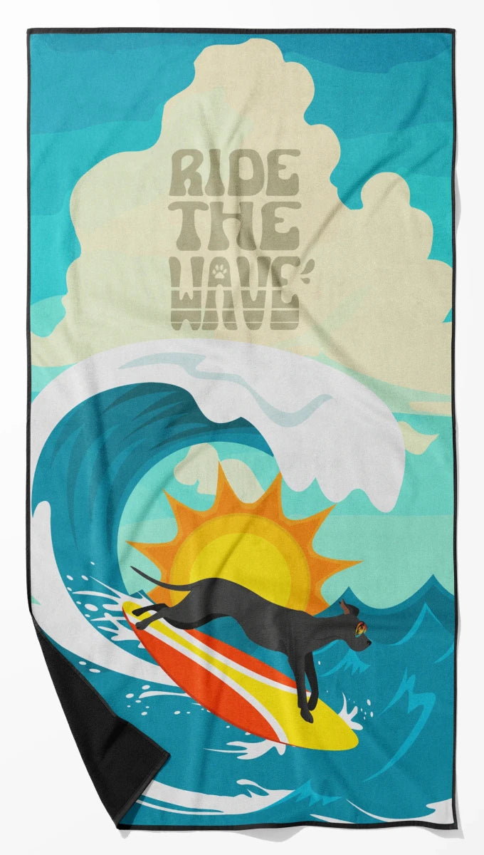 Dog Lover Beach Towel - Premium 60 x 30 in Oversized Surf Towel for, 194030683606/Great dane - fawn, view 52