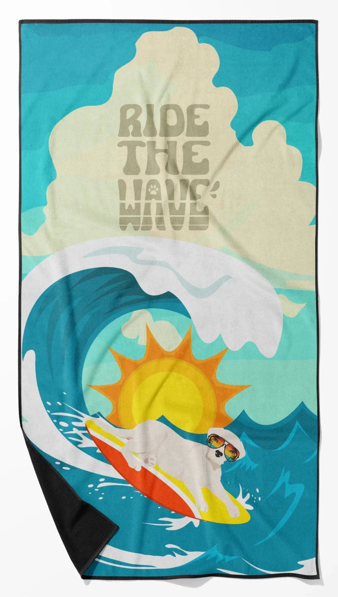 Dog Lover Beach Towel - Premium 60 x 30 in Oversized Surf Towel for, 194030683705/Labrador retriever - grey, view 62