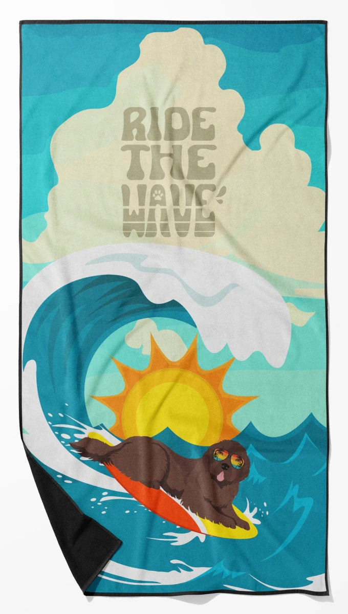 Dog Lover Beach Towel - Premium 60 x 30 in Oversized Surf Towel for, 194030683767/Newfoundland - grey, view 68
