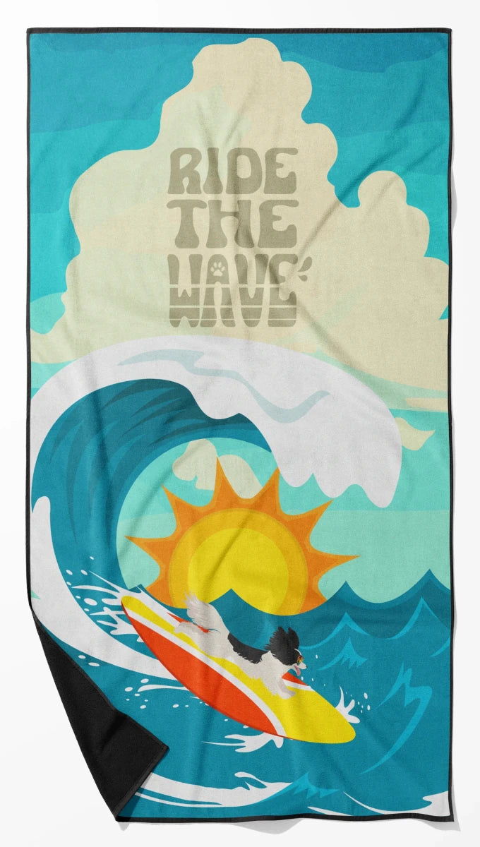 Dog Lover Beach Towel - Premium 60 x 30 in Oversized Surf Towel for, 194030683798/Papillon - red and white, view 71