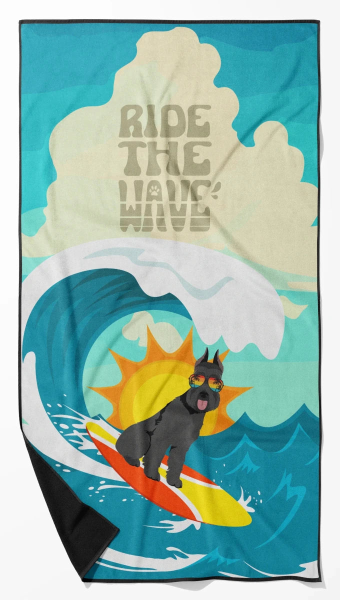 Dog Lover Beach Towel - Premium 60 x 30 in Oversized Surf Towel for, 194030684023/Schnauzer - black and silver, view 94