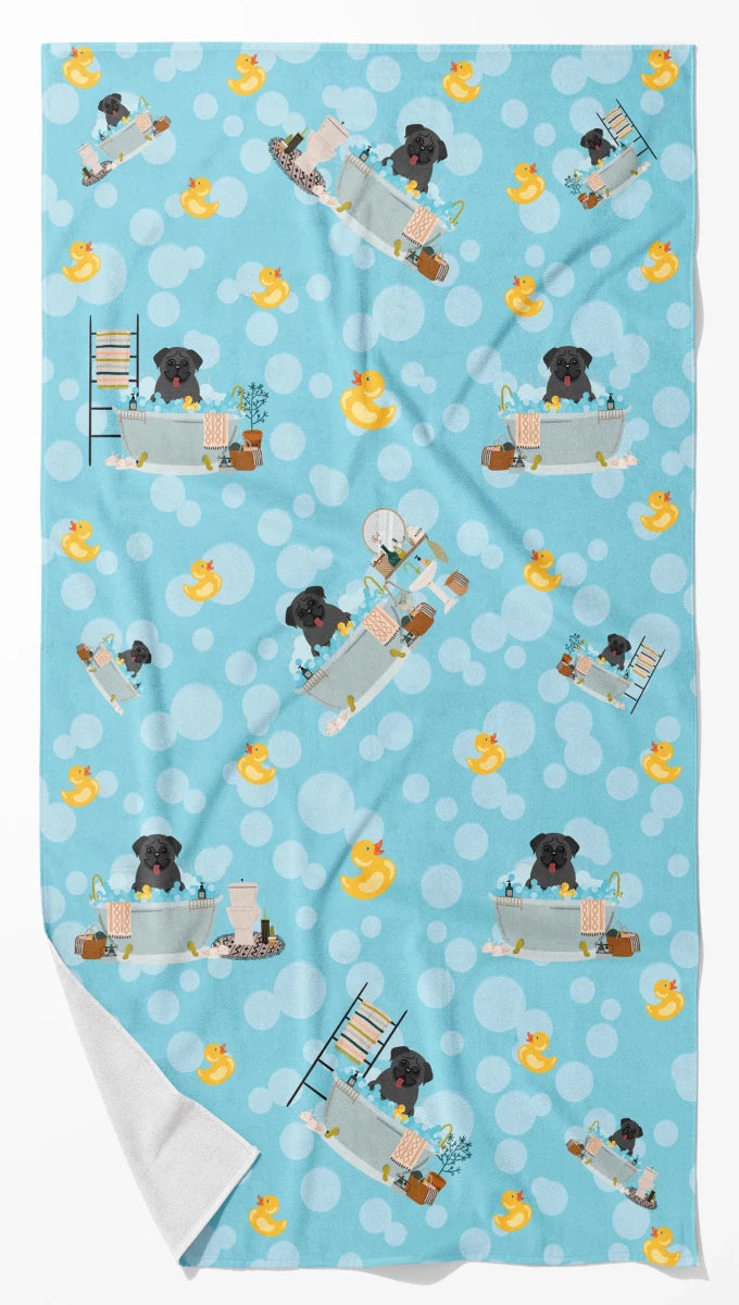 Breed-Specific Dog Towel - Ultra Absorbent Microfiber Bath Towel with, 194030686935/Pug - brown 5704, view 4
