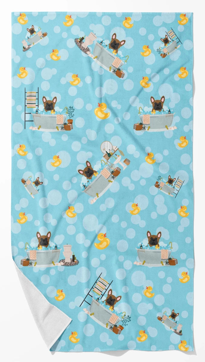 Breed-Specific Dog Towel - Ultra Absorbent Microfiber Bath Towel with, 194030687000/French bulldog - black, view 11