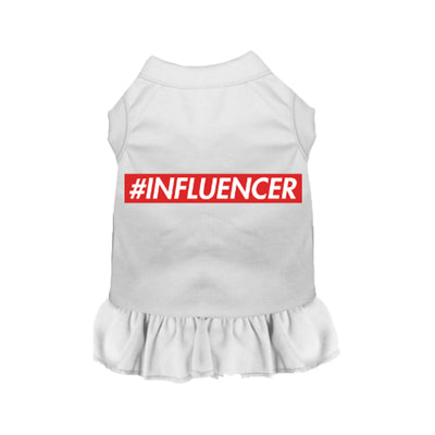 #INFLUENCER Dog Tee, Dress and Hoodie by Bark Fifth Avenue, White/X SMALL
