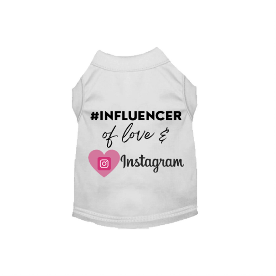 Bark Fifth Avenue #INFLUENCER of Love Dog Tee and Dress, Pink/X SMALL, view 25