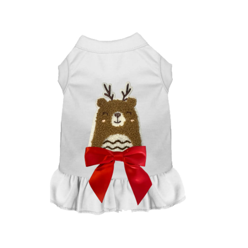 Cuddle Antler Bear Dog Outfit, Holiday Tee, Pink/SMALL, view 31
