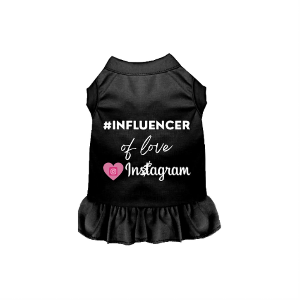Bark Fifth Avenue #INFLUENCER of Love Dog Tee and Dress, Black/SMALL, view 32