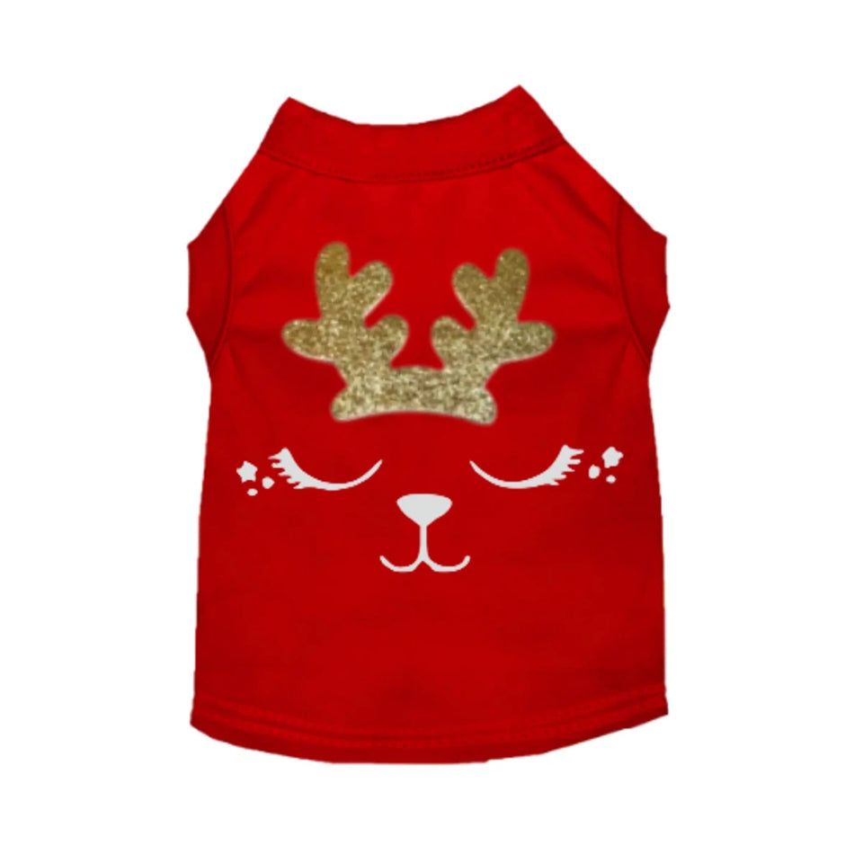 Cute Little Reindeer Dog Outfit - Holiday Tee, Dress and Hoodie by Bark Fifth Avenue - Pets Perfect