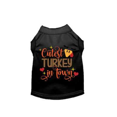 Cutest Turkey in Town Dog Sleeveless Shirt - Pets Perfect