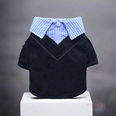 Dapper Boy Dog Collar Dog Shirt by Bark Fifth Avenue - Plaid Cotton/Polyester Dog Shirt - Pets Perfect