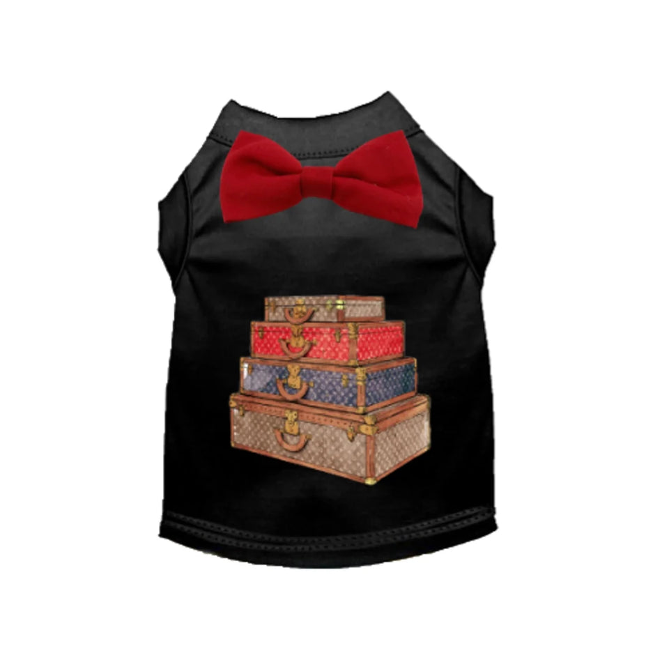 Dapper Jet Setter Dog Tee - Travel-Ready Dog Apparel by Bark Fifth Avenue - Pets Perfect