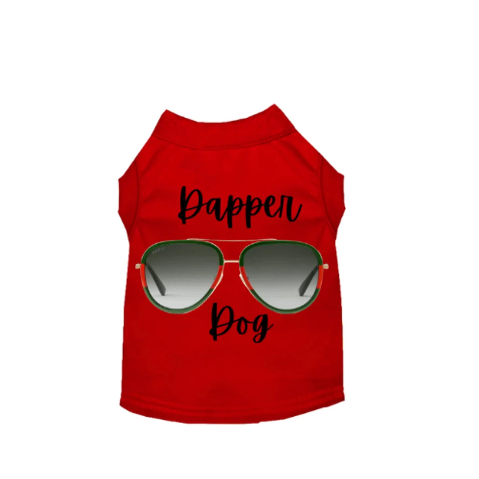 Designer Dapper Dog Tee - Sleeveless Dog Shirt by Bark Fifth Avenue - Pets Perfect