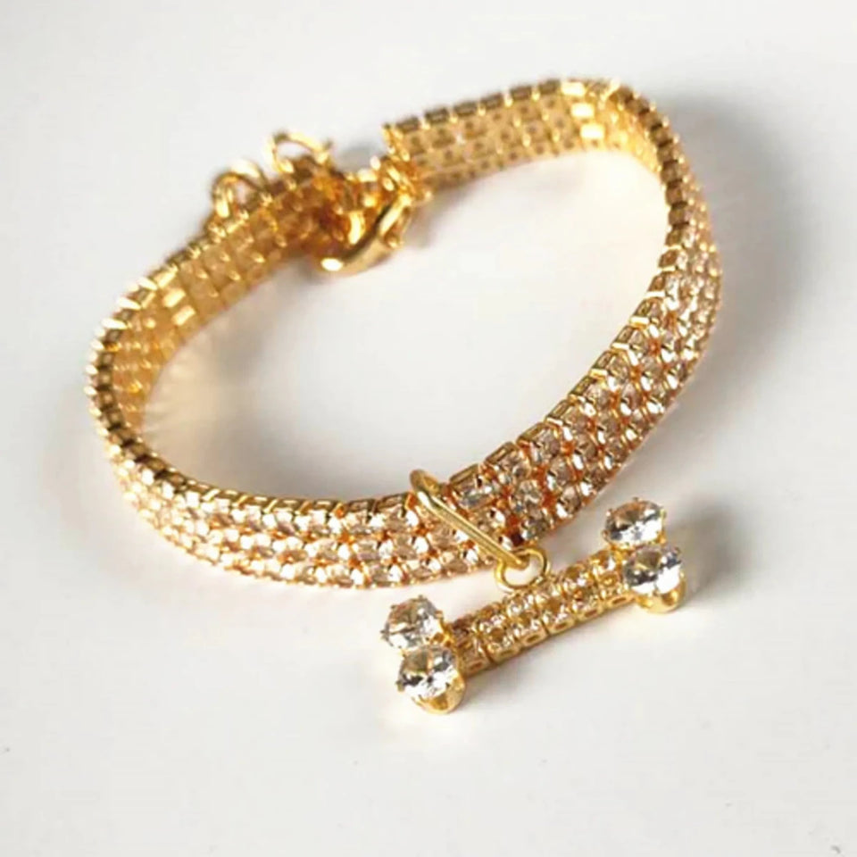 Diamond Bone Pet Dog Collar - Pets Perfect