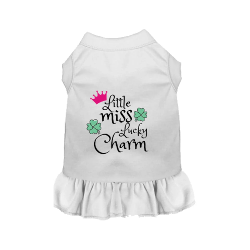 Little Miss Lucky Charm Dog Tee - St. Patrick's Day Dog Apparel by Bark Fifth Avenue - Pets Perfect