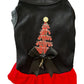 Loubarkin Tree Dress - Holiday Dog Dress with Rhinestone Star