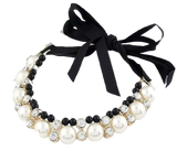 Lovely Pearl Ribbon Necklace