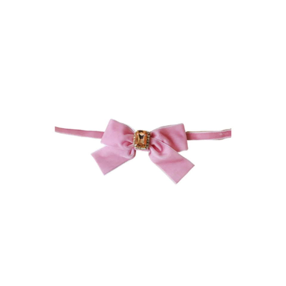Luxurious Velvet Bow Necklace - Pets Perfect