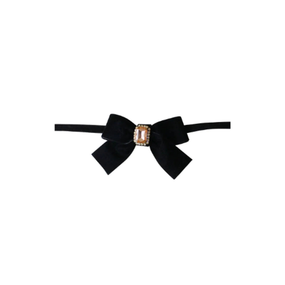 Luxurious Velvet Bow Necklace - Pets Perfect