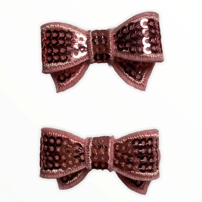 Mini Sequin Hair Bow Clips for Dogs - Set of 2 - Pets Perfect