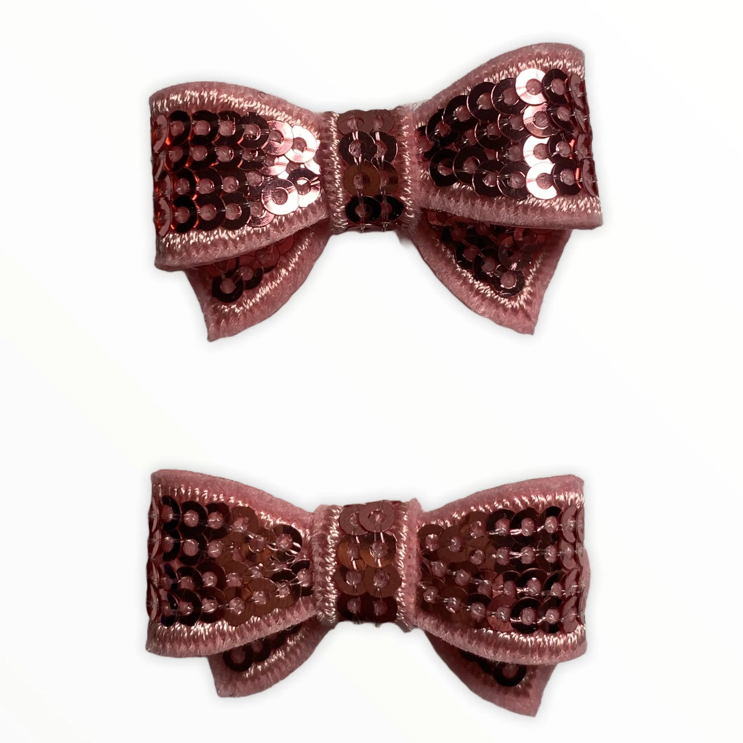 Mini Sequin Hair Bow Clips for Dogs - Set of 2