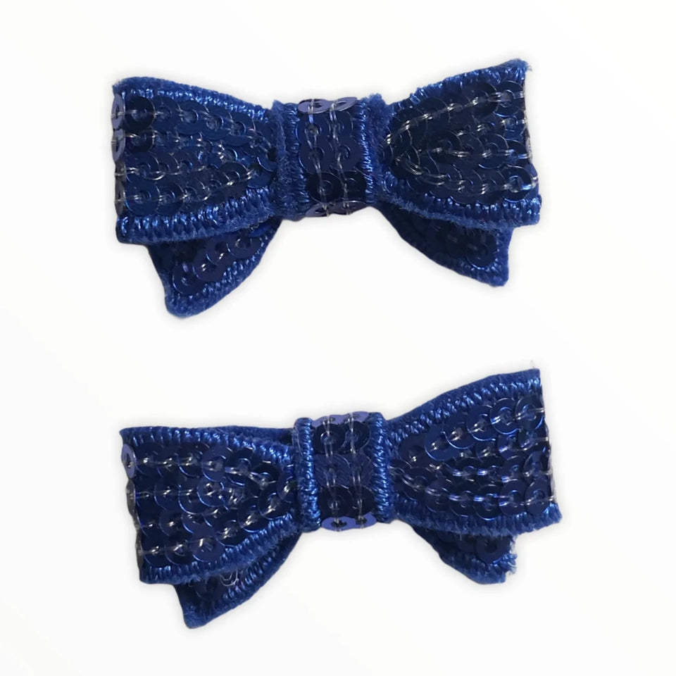 Mini Sequin Hair Bow Clips for Dogs - Set of 2 - Pets Perfect
