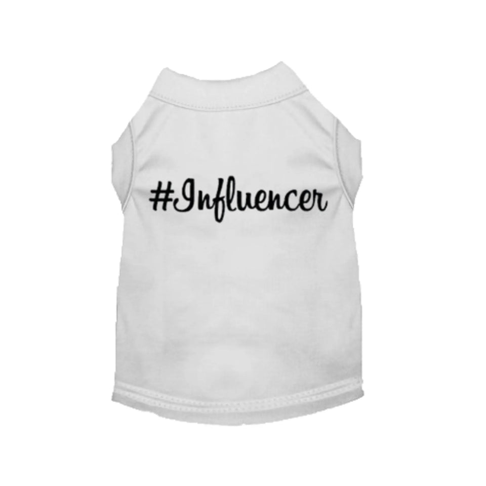 #Influencer Dog Shirt by Bark Fifth Avenue, White/3X LARGE, view 42
