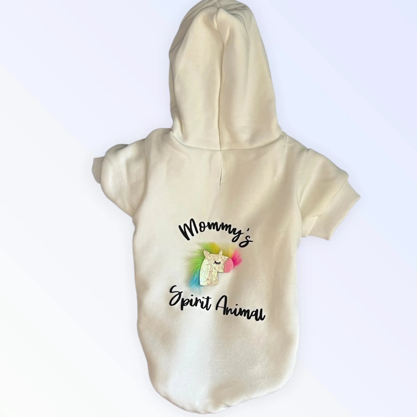 Mommy's Spirit Animal Hoodie - Glitter Unicorn Dog Hoodie by Bark Fifth Avenue