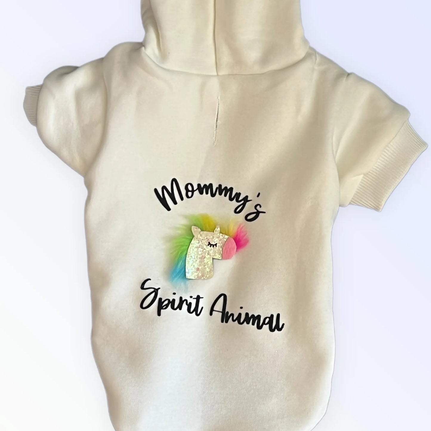 Mommy's Spirit Animal Hoodie - Glitter Unicorn Dog Hoodie by Bark Fifth Avenue