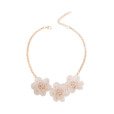 Mother of Pearl Flower Dog Necklace - Pets Perfect