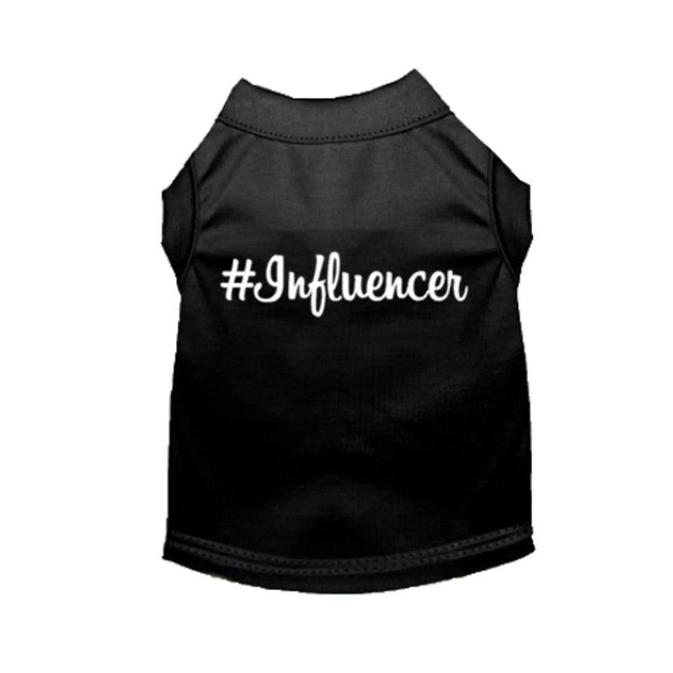 #Influencer Dog Shirt by Bark Fifth Avenue, Black/2X LARGE, view 48