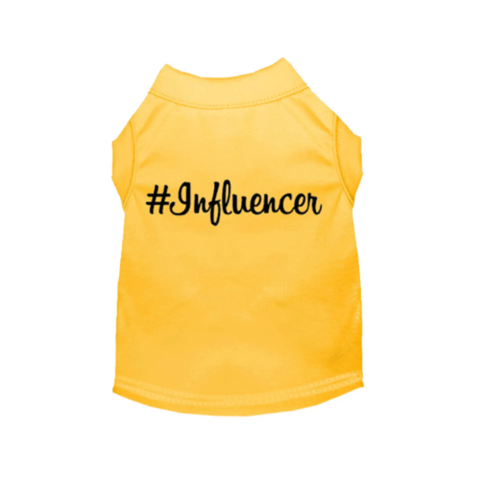 #Influencer Dog Shirt by Bark Fifth Avenue, Yellow/X LARGE, view 54