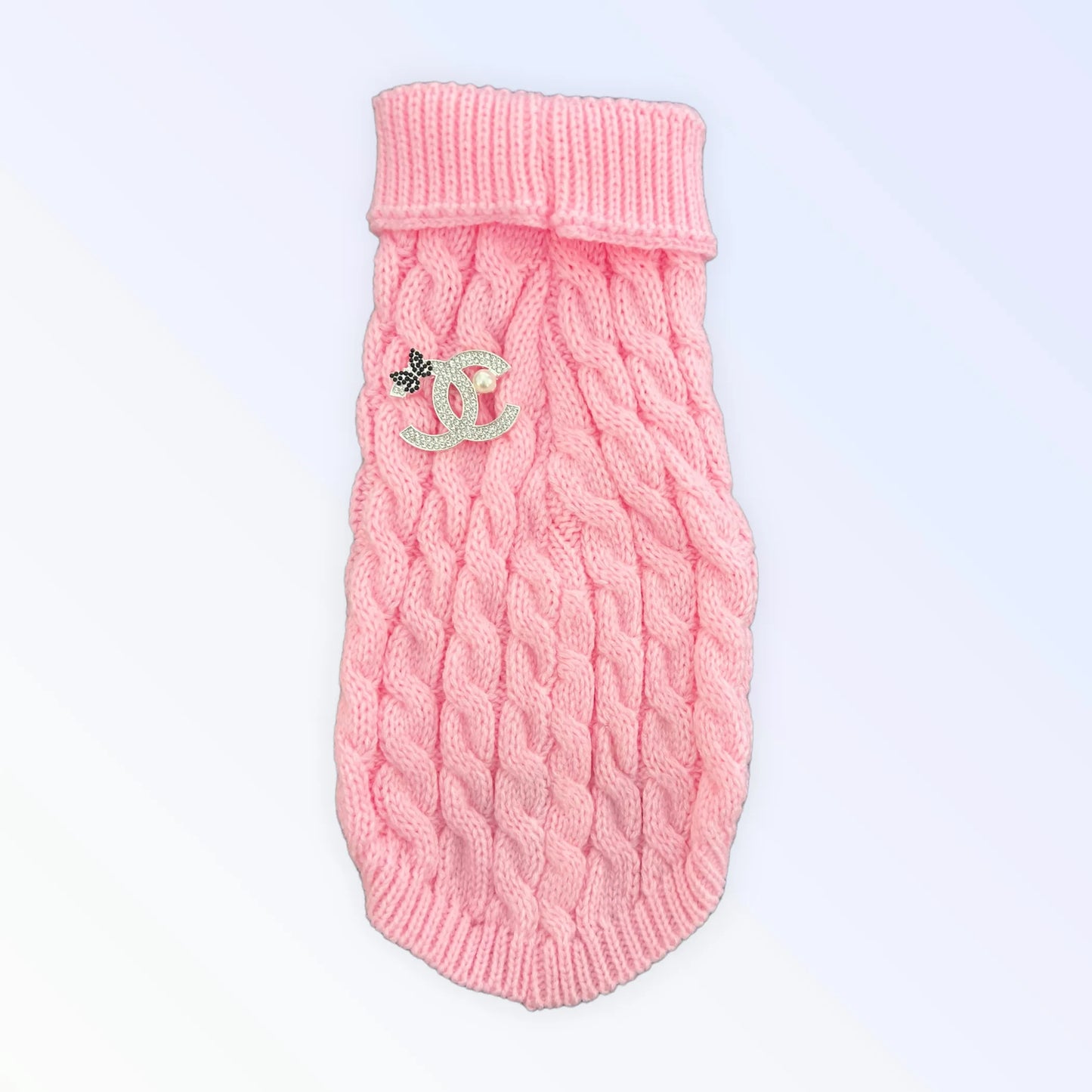 My Cozy Chewnel Knit Sweater by Bark Fifth Avenue - Designer-Inspired Dog Sweater