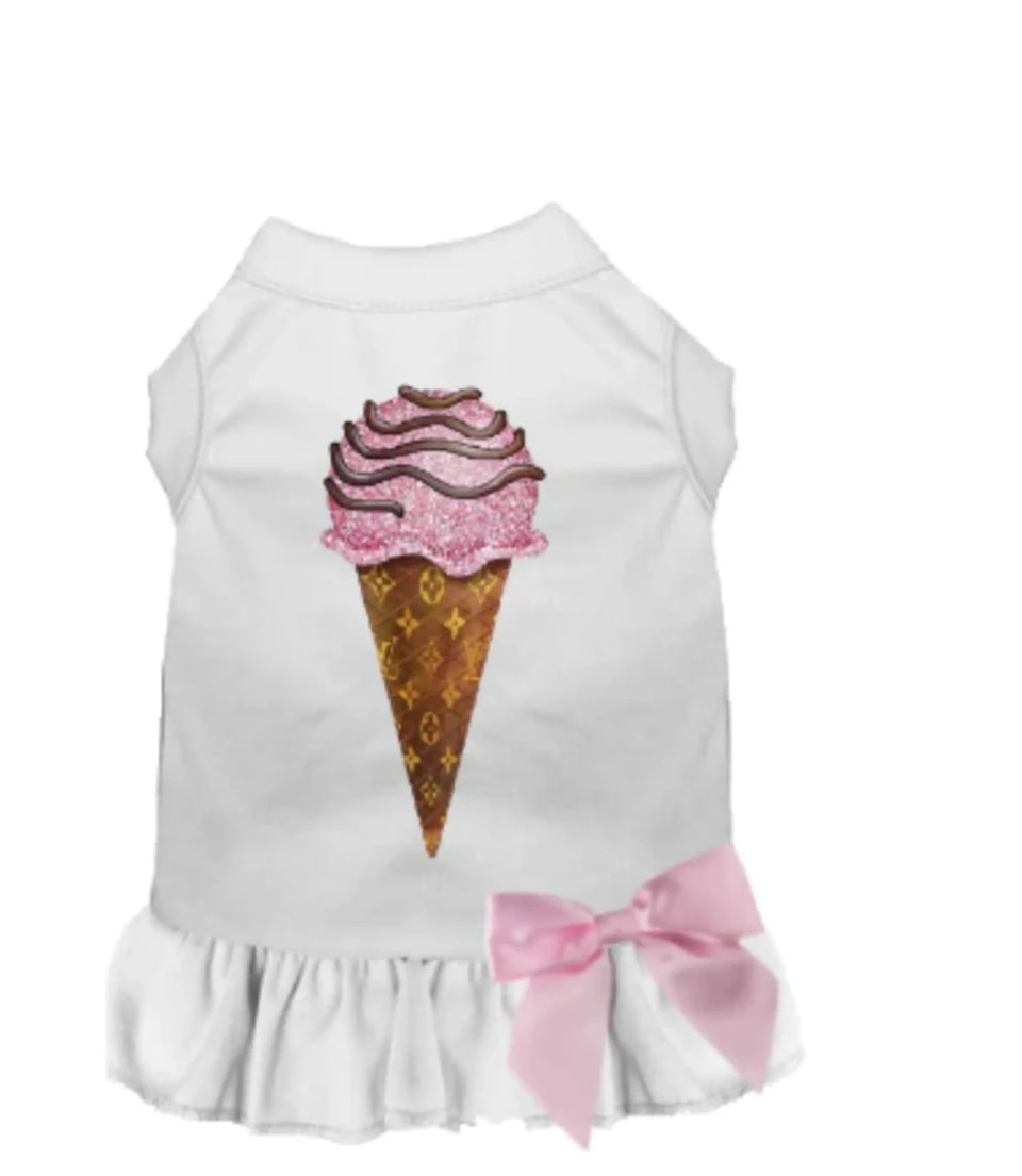 My Favorite Chewy Vuitton Ice Cream Dress by Bark Fifth Avenue - Pets Perfect