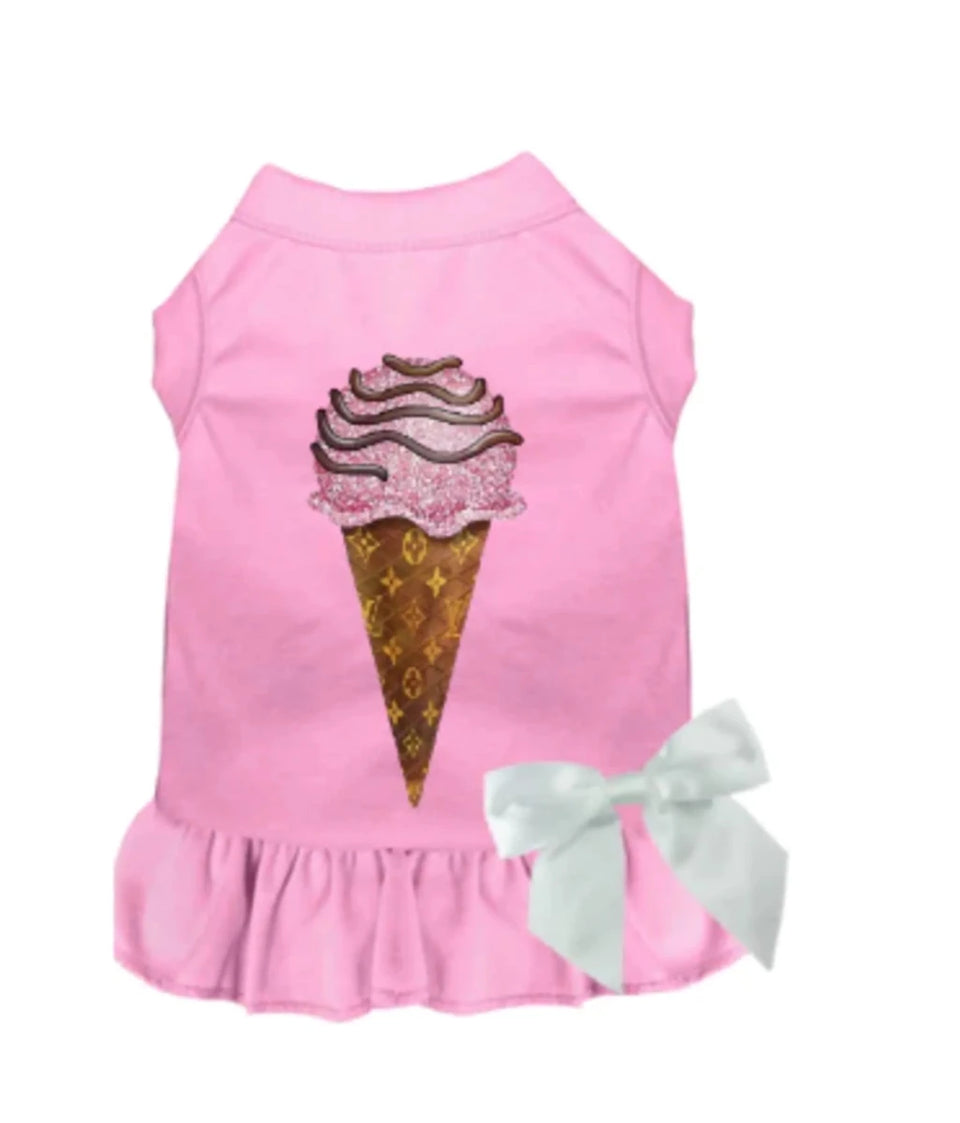My Favorite Chewy Vuitton Ice Cream Dress by Bark Fifth Avenue - Pets Perfect
