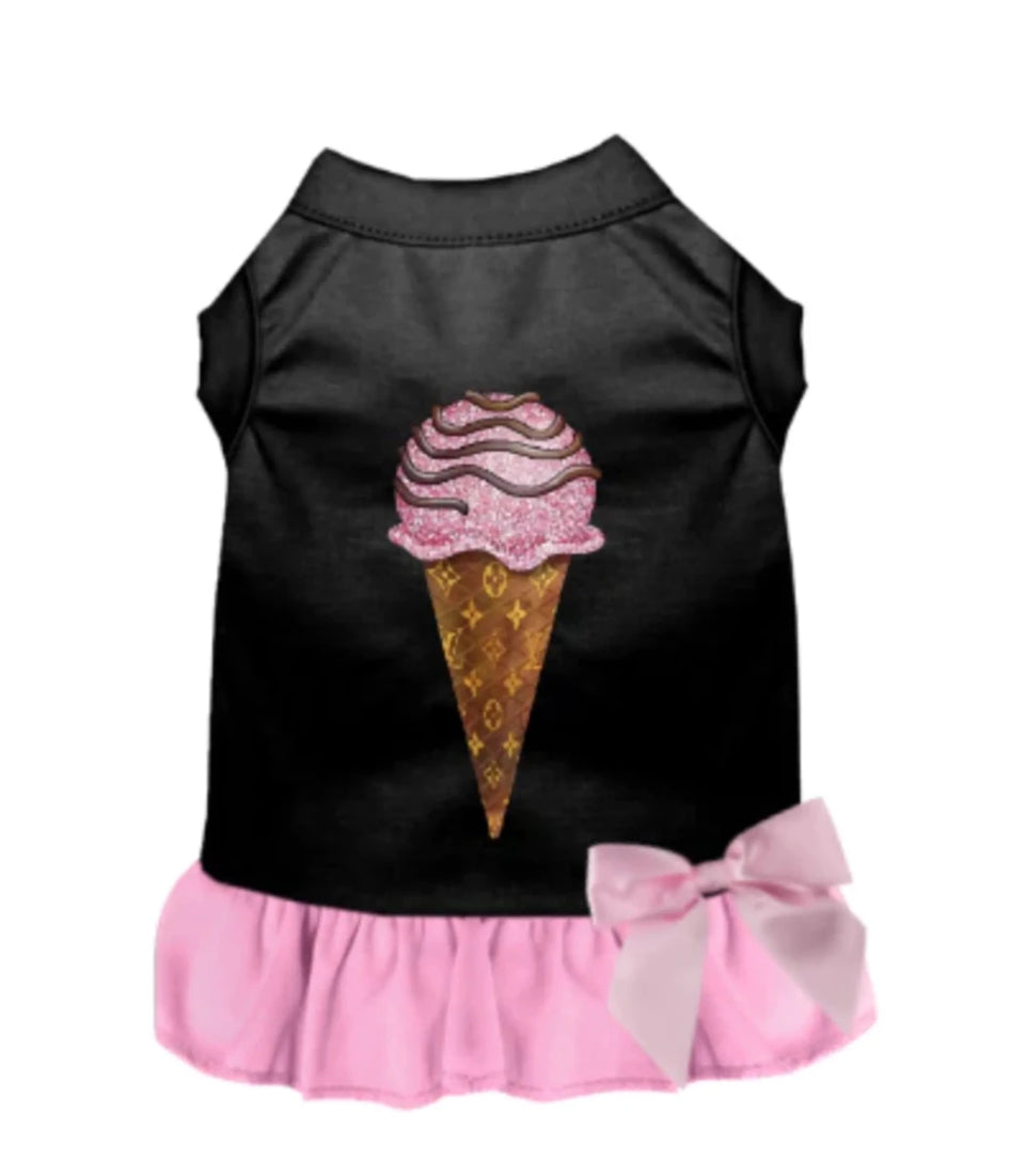 My Favorite Chewy Vuitton Ice Cream Dress by Bark Fifth Avenue - Pets Perfect