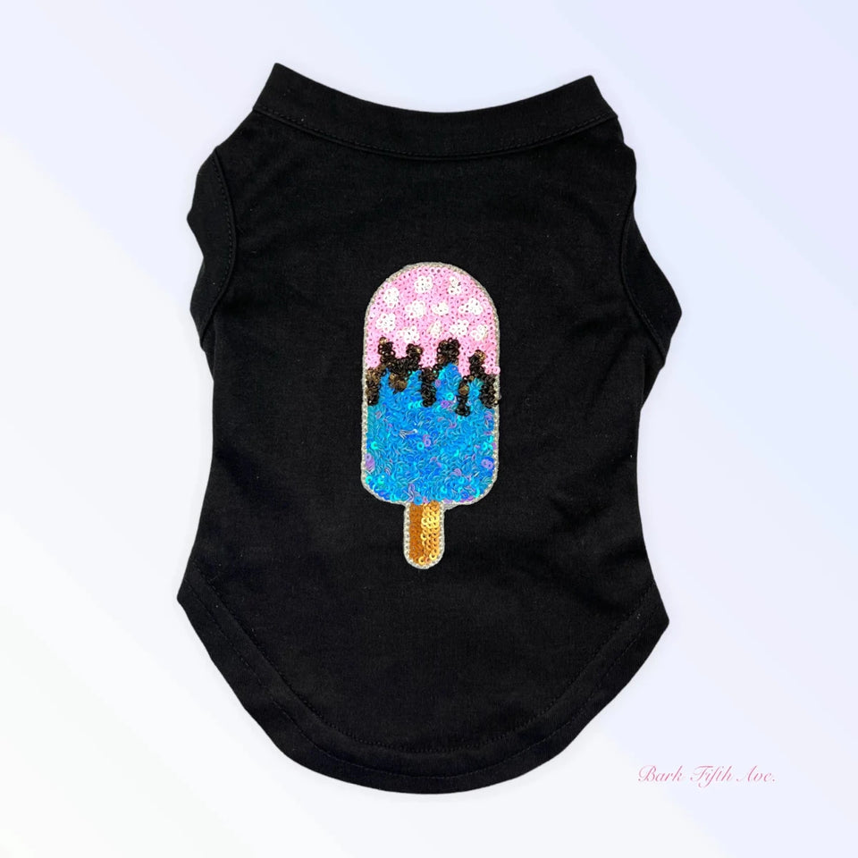 My Favorite Summer Dog Treats - Blue Ice Cream Dog Tee & Dress - Pets Perfect