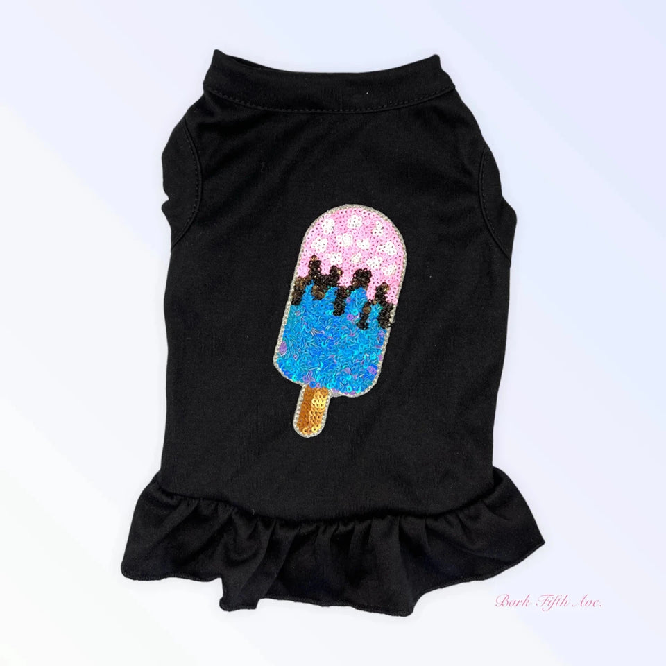My Favorite Summer Dog Treats - Blue Ice Cream Dog Tee & Dress - Pets Perfect