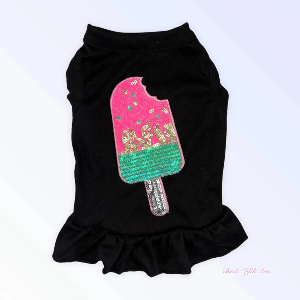 My Favorite Summer Dog Treats - Pink Ice Cream Dog Tee & Dress - Pets Perfect