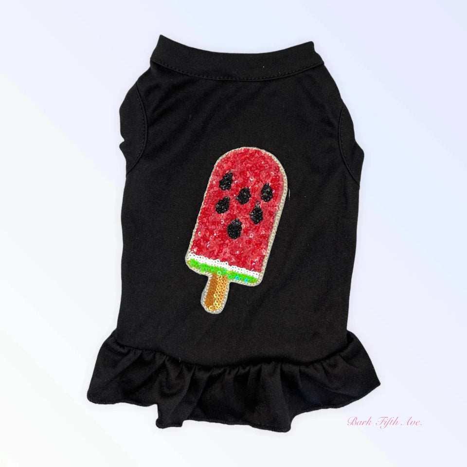 My Favorite Summer Dog Treats - Watermelon Dog Dress & Tee by Bark Fifth Avenue - Pets Perfect