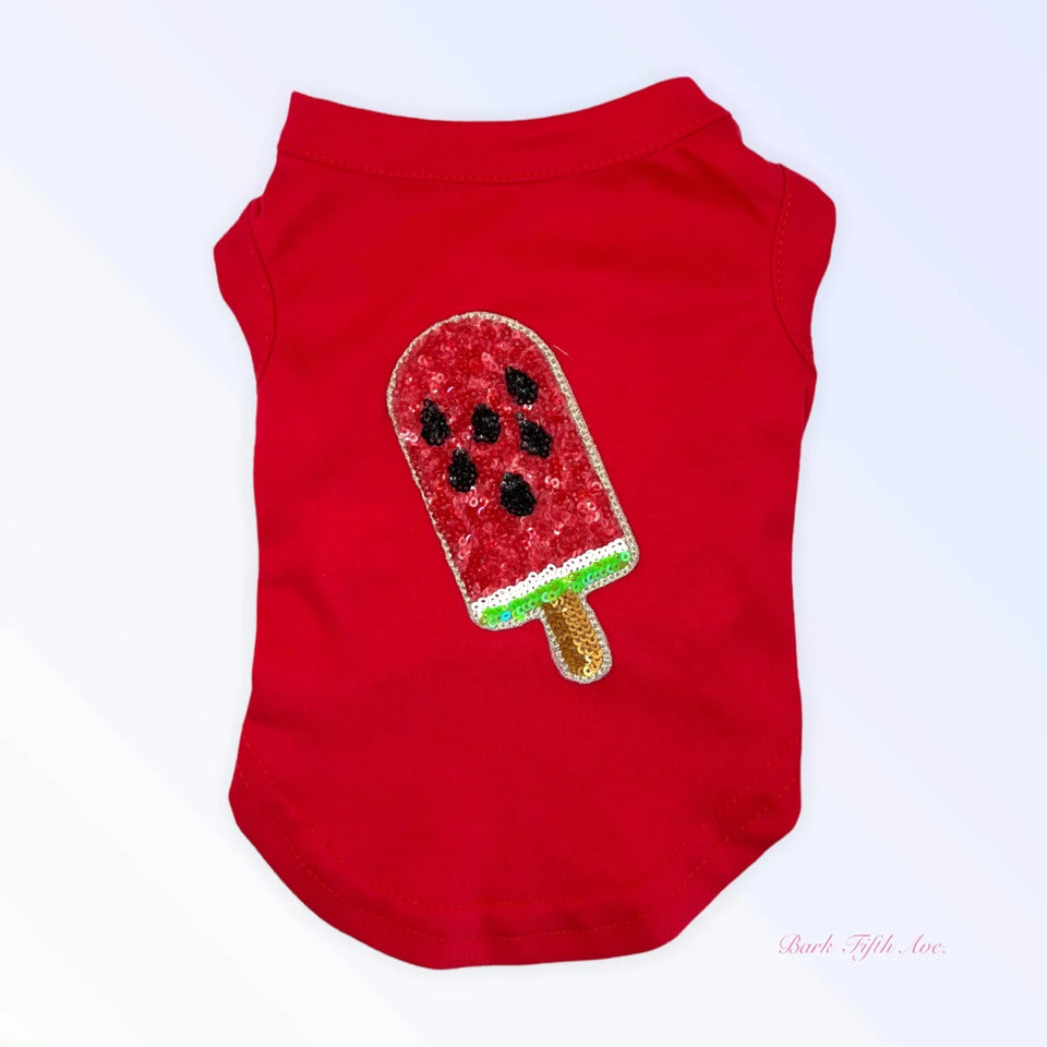 My Favorite Summer Dog Treats - Watermelon Dog Dress & Tee by Bark Fifth Avenue - Pets Perfect