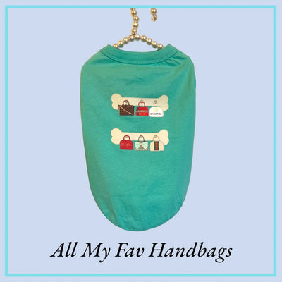 All My Fav Handbags Dog Tee - Bark Fifth Avenue, X SMALL/1