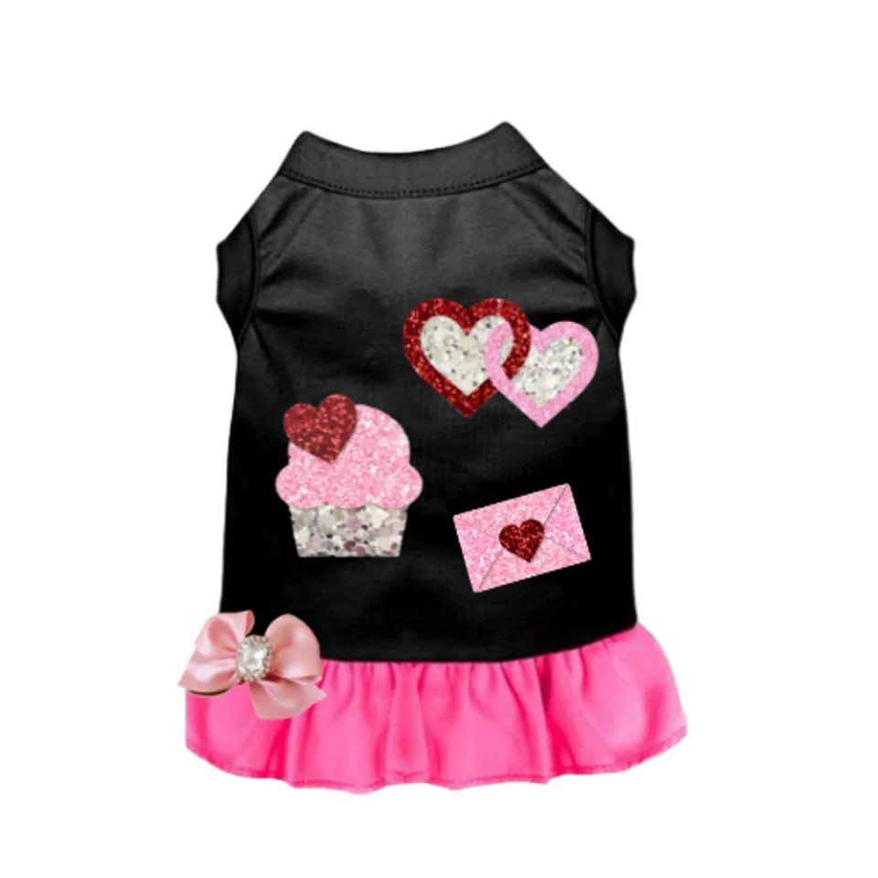 My Favorite Valentine's Dog Treats Dog Dress by Bark Fifth Avenue - Pets Perfect