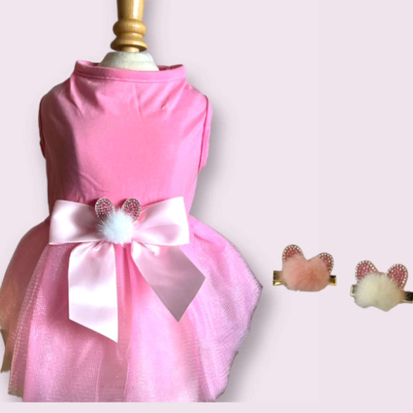 My Fuzzy Easter Bunny Dog Dress - Spring Dog Apparel by Bark Fifth Avenue