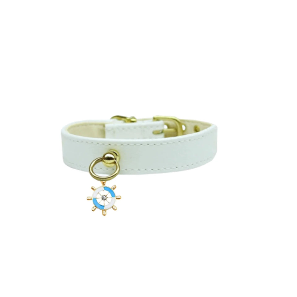 Nautical Dog Charm Dog Collar - Pets Perfect