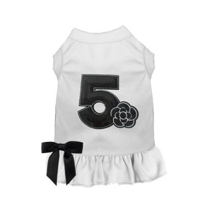 No. 5 Camellia Dress - Designer-Inspired Sequin Dog Dress by Bark Fifth Avenue