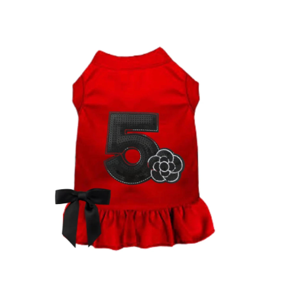 No. 5 Camellia Dress - Designer-Inspired Sequin Dog Dress by Bark Fifth Avenue - Pets Perfect