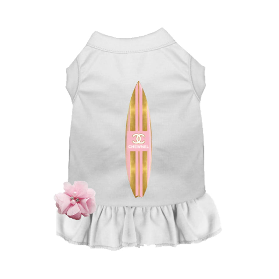 Aloha Surf Dog Dress - Tropical Hawaiian Pet Fashion, White/MEDIUM, view 9