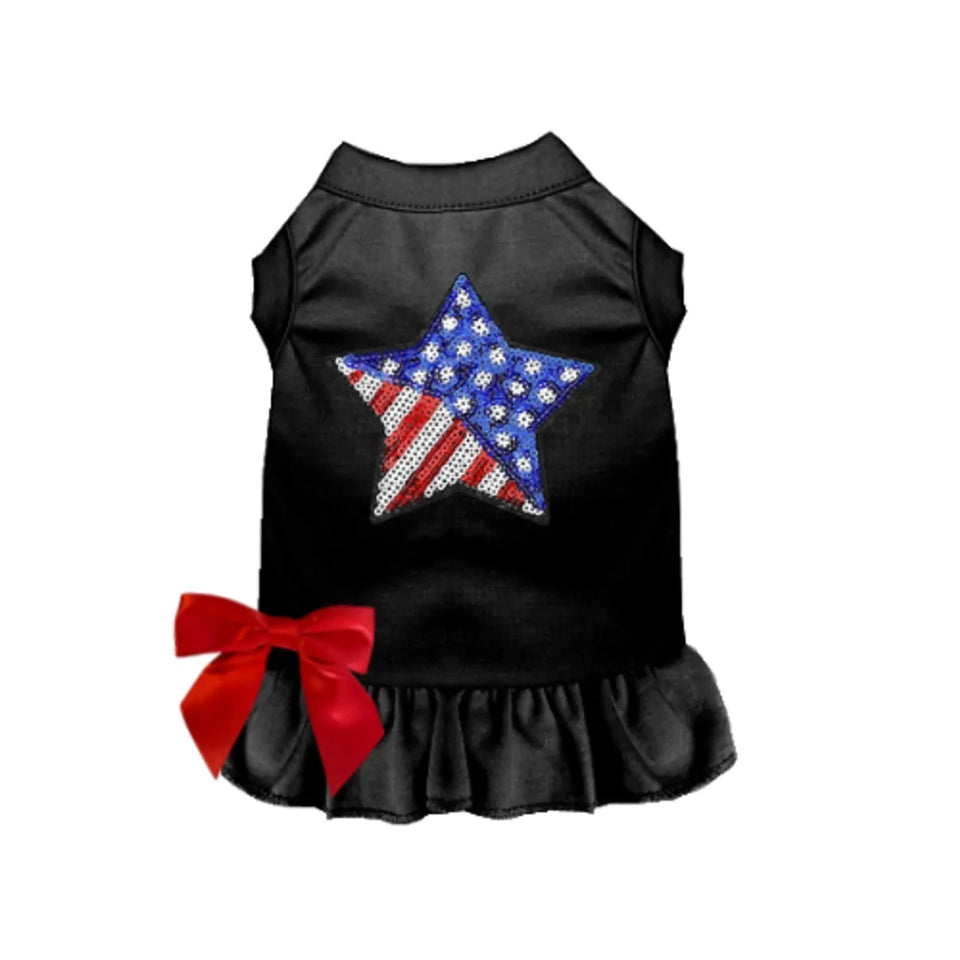 Patriotic Star Dress & Tee - 4th of July Dog Outfit by Bark Fifth Avenue - Pets Perfect